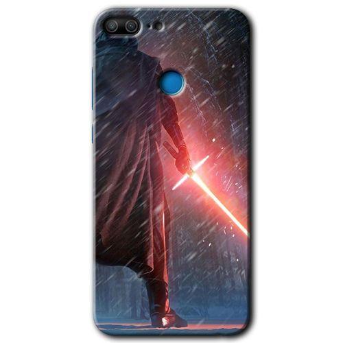 Potkal Hediye Fabrikası Honor 9 Lite HD Baskılı Kılıf + 9D Tam Ekran Koruyucu - Kylo Ren