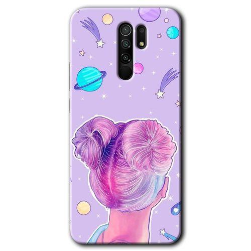 Xiaomi Redmi 9 Kılıf Baskılı Kapak - Uzaylı Kız + 5D Tam Kaplayan Cam