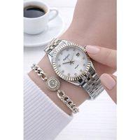 Ferrucci Çelik Kordon 2 Yıl Garantili 3 Atm Suya Dayanıklı Kadın Kol Saati+Bileklik F.EM03591.5