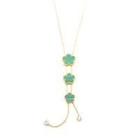 Vc Çiçek Kolye - Yeşil