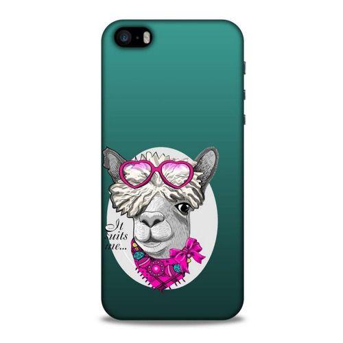 Animax Pembe Fularlı Lama Apple iPhone SE Kılıf Desenli Silikon