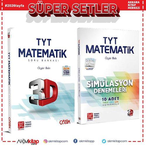 3D Yayınları TYT Matematik Soru Bankası ve Deneme Seti 2 Kitap