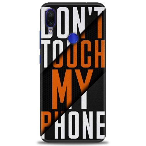 Xiaomi Redmi Note 7 Kılıf HD Baskılı Kılıf - Dont Touch + Tam Ekran Koruyucu