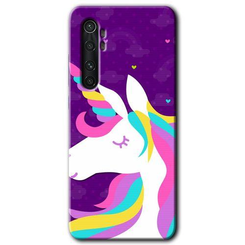 Xiaomi Mi Note 10 Lite HD Baskılı Kılıf + 9D Tam Ekran Koruyucu - Unicorn Sleep