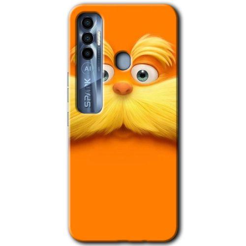 Tecno Spark 7 Pro HD Baskılı Kılıf + 9D Tam Ekran Koruyucu - Garfield