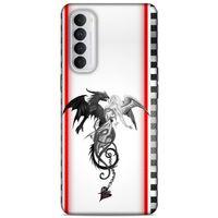 Lopard Oppo Reno 4 Pro Uyumlu Kılıf Tattoo's (49) Ultra Silikon Kılıf Dragon Love