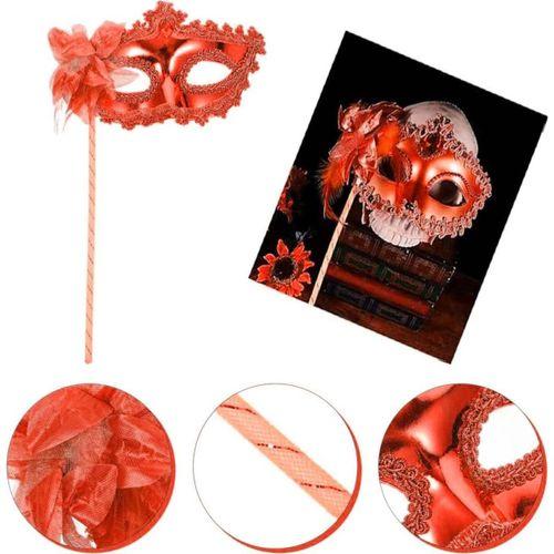 Kırmızı Işıltılı Fotoğraf Maskesi Çocukların Eğlenceli Anları için Parlak Detaylar