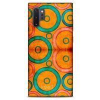 Samsung Galaxy Note 10 Plus Kılıf Pastel Renkler (39) Liquid Crystal Kılıf Turuncu Yeşil