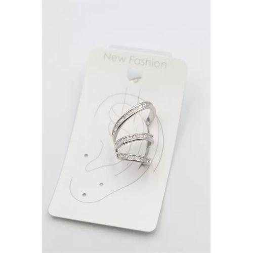 Taşlı Kıkırdak Küpe - Gümüş