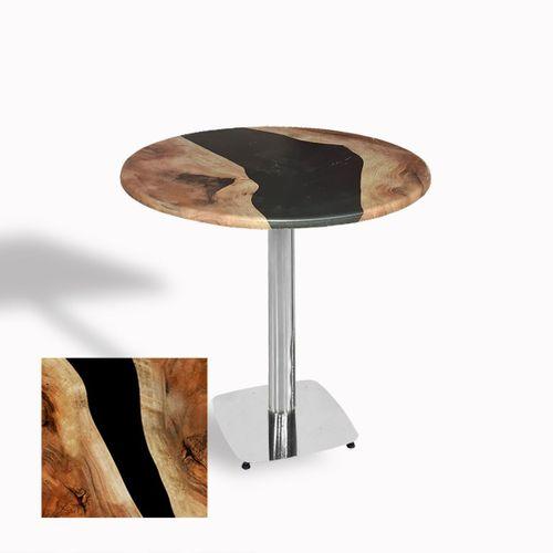 Dockers Tokyo Yuvarlak Masa (Kromnikel) Çap 80cm - (Werzalit, Wermodin ve Allzalit Tabla) - Epoxy