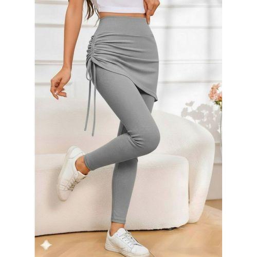 Kadın Yüksek Bel Yandan Büzgülü Alttan Uzun Kaşkorse Tayt Etek