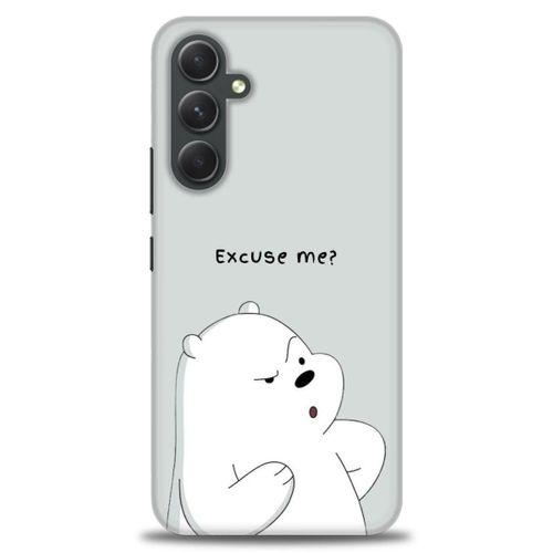 Samsung Galaxy A54 Kılıf HD Baskılı Kılıf - Excuse Me + Tam Ekran Koruyucu