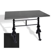 Dockers Çipa 3001 Döküm Ayak Masa 80x140 cm - (Werzalit, Wermodin ve Allzalit Tabla) - Siyah