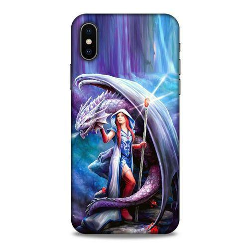Apple Iphone X Kılıf Dragons (31) TPU Kılıf Ejderha ve Sahibe