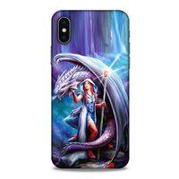 Apple Iphone X Kılıf Dragons (31) TPU Kılıf Ejderha ve Sahibe