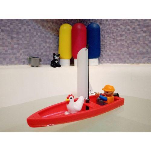 Basit tekne skiff remix w_ duplo Lego Man Mount - 5151037