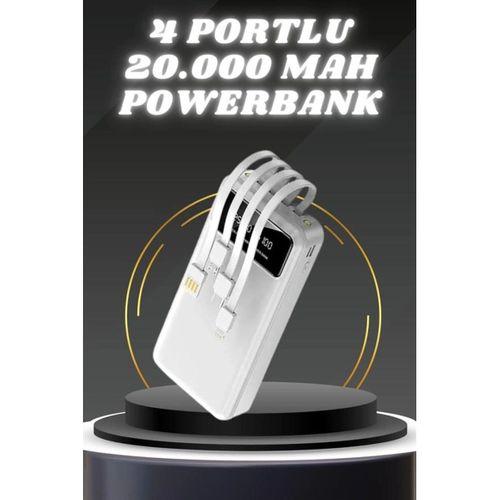 Powerbank Şarj Cihazı 4 Çıkışlı 20 000 Mah Powerbank Kompakt Yüksek Kapasiteli Hızlı Şarj