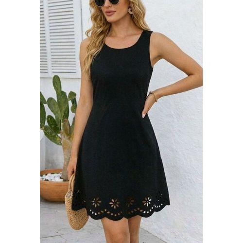 Kadın Askılı Yuvarlak Yakalı çiçek Desenli Ithal Krep Kısa Elbise