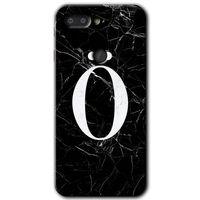 Potkal Hediye Fabrikası General Mobile GM 9 Pro HD Baskılı Kılıf + 9D Tam Ekran Koruyucu - Siyah Mermer Desenli Ö Harfi