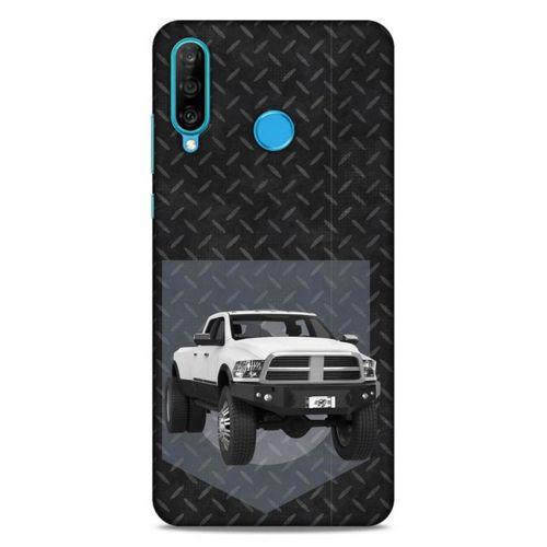 Lopard Huawei P30 Lite Uyumlu Kılıf PickUpX (20) Koruyucu Kılıf Beyaz Gümüş