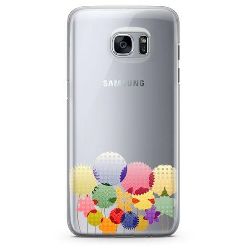 Samsung Galaxy S7 Edge Kılıf Konfeti Yıldızlar Arka Kapak Koruma Desenli Full Koruyucu