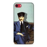 Apple iPhone SE 2020 Kılıf Atatürk (48) Bumper Kılıf Yeşil Duvar