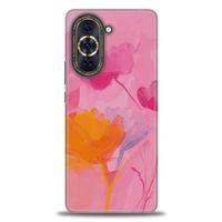Huawei Nova 10 Pro Kılıf HD Baskılı Kılıf - Turuncu Pembe + Tam Ekran Koruyucu