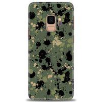 Samsung Galaxy S9 Kılıf HD Baskılı Kılıf - Kamuflaj Renkleri + Tam Ekran Koruyucu