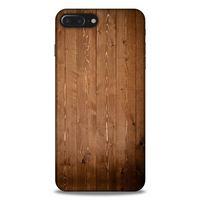 Lopard Apple Iphone 8 Plus Uyumlu Kılıf Wood'X (7) Telefon Kılıfı Baskılı