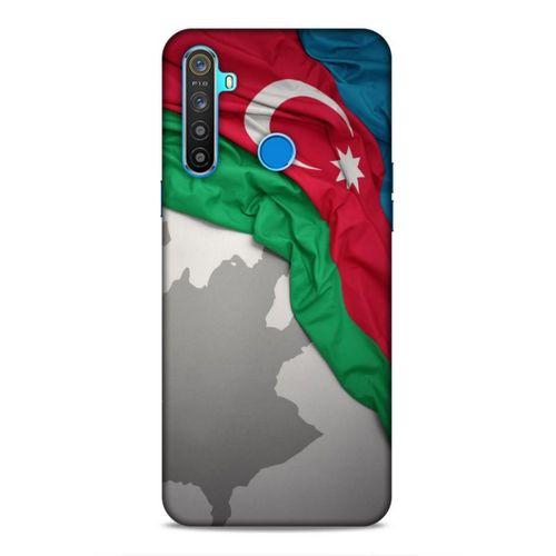 Realme 5i Uyumlu Kılıf Azarbaijan (9) Kılıf Kumaş Bayrak