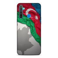 Realme 5i Uyumlu Kılıf Azarbaijan (9) Kılıf Kumaş Bayrak