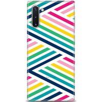 Samsung Galaxy Note 10 Kılıf HD Baskılı Kılıf - Renkli Çubuklar + Tam Ekran Koruyucu