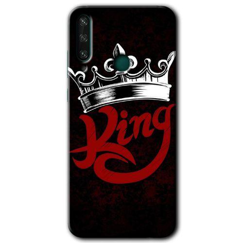 MRCİLETİSİM Huawei Y6P Kılıf HD Desen Baskılı Arka Kapak + Temperli Cam - King
