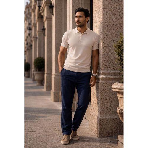Newman Regular Fit Düğmeli Polo Yaka Viskon Triko Erkek T-Shirt - Kum Beji