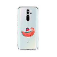 Redmi Note 8 Pro Sörfçü Karpuz Desenli Premium Şeffaf Silikon Kılıf