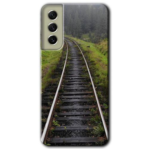 Samsung Galaxy S21 FE Kılıf Kapak - Tren Yolu +Hayalet Ekran Yandan Gözükmez