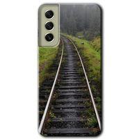 Samsung Galaxy S21 FE Kılıf Kapak - Tren Yolu +Hayalet Ekran Yandan Gözükmez