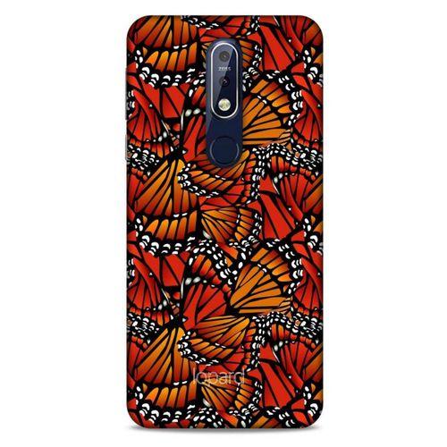 Nokia 7.1 Kılıf Kelebek Etkisi (5) Koruma Kabı Beyaz Lacivert