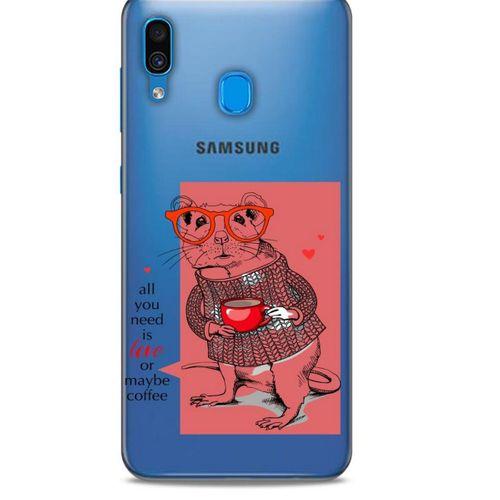 Zoologix (31) Samsung Galaxy M10 Şeffaf Kılıf Silikon Desenli