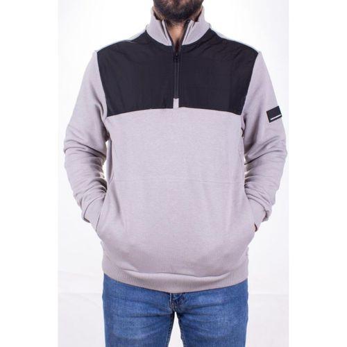 Twister 1908 Gri Yarım Fermuarlı Dik Yaka Erkek Sweatshirt