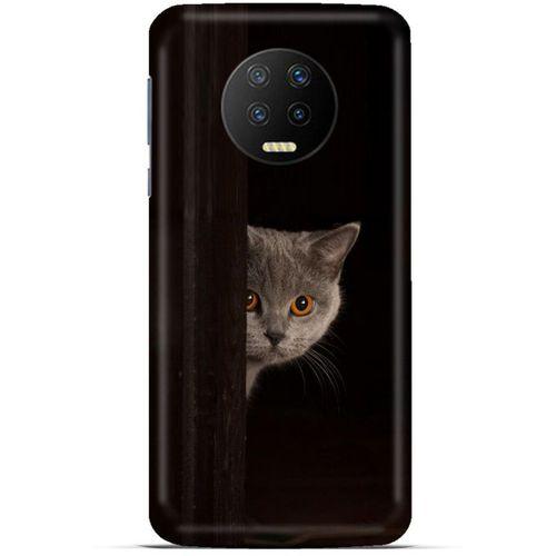 Lopard İnfinix Note 7 Uyumlu Kılıf Kediler (49) Ultra Silikon Kılıf Turuncu Gözler