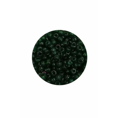 Dökme Cam Kum Boncuk (8/0) 3 mm - 60 Gram - Şeffaf Koyu Yeşil - BNC196
