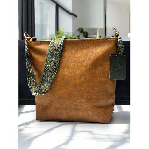 VELSE Suni Deri Bayan Omuz Çantası