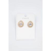 Damla Taşlı Küpe - Altın