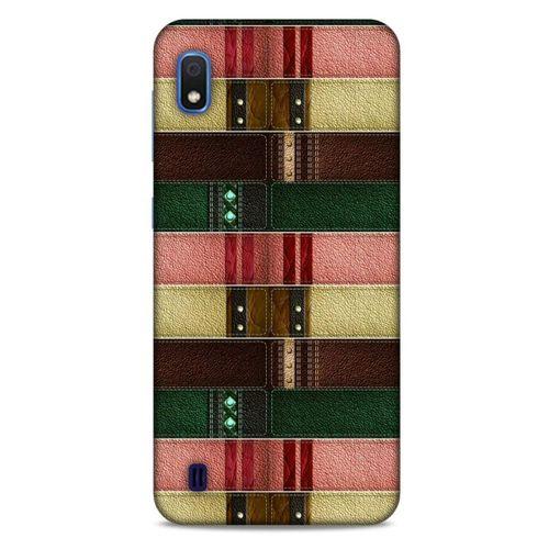 Samsung Galaxy A10 Kılıf Patchwork (41) Tank Kılıf Koyu Yeşil Pembe