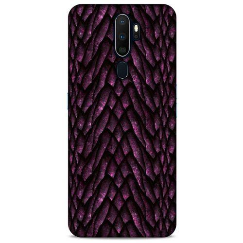 Oppo A5 2020 Kılıf Dragons (7) Telefon Kılıfı Ejderha Skin Bordo