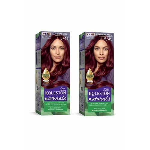 Naturals Saç Boyası Koyu Nar Kızılı 5/45 2x Paket