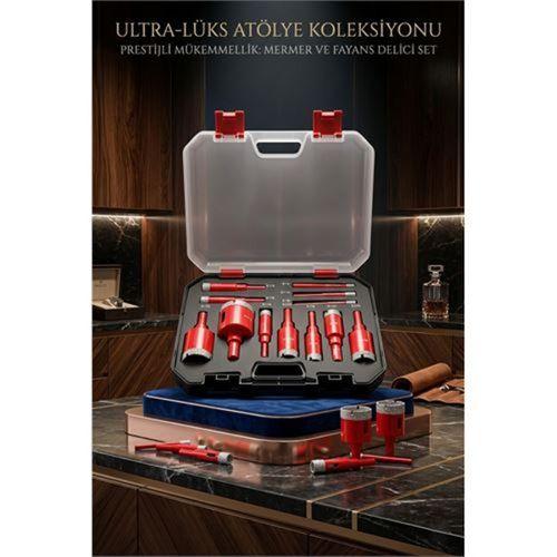 Diamond Pro 12 Parça Elmas Uçlu Mermer Fayans Delme Seti - Profesyonel Delici Panç  722929