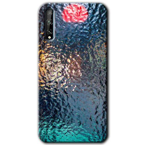 Huawei P Smart S Kılıf Baskılı Kapak - Blur Cam +Tam Kaplayan Mat Seramik