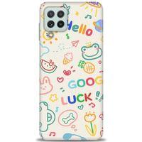 Samsung Galaxy M32 Kılıf HD Baskılı Kılıf - Goog Luck + Tam Ekran Koruyucu